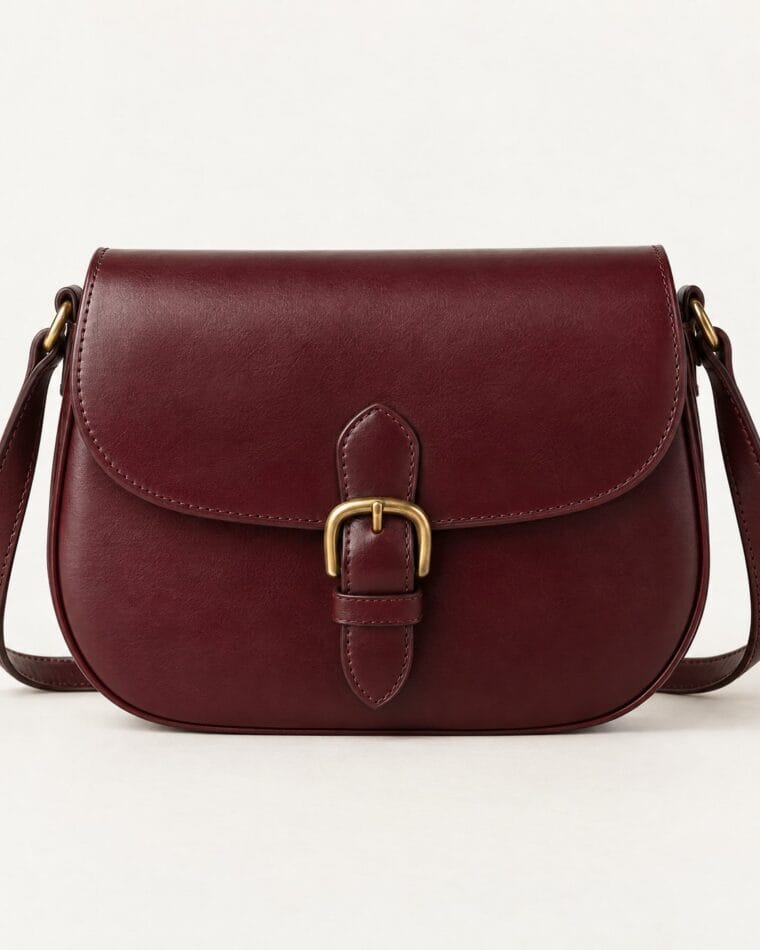 Burgundy Saddle Bag