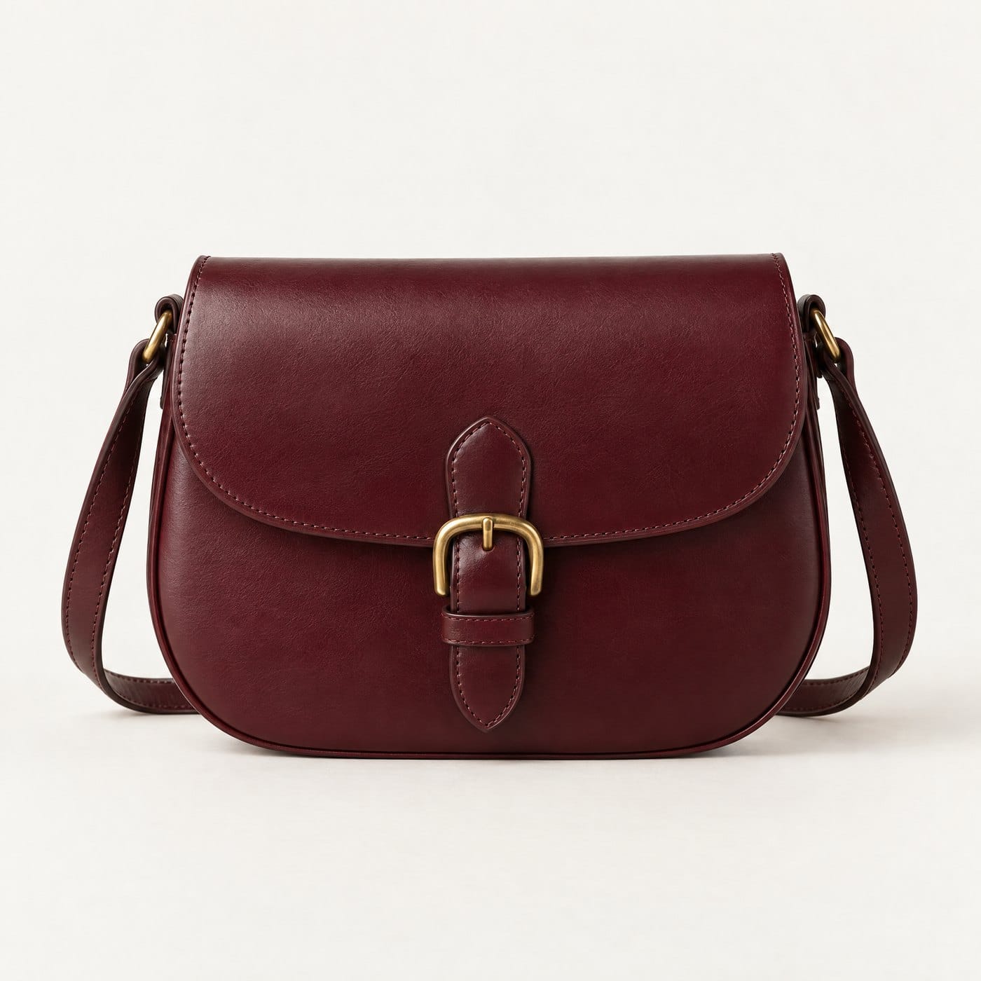 Burgundy Saddle Bag