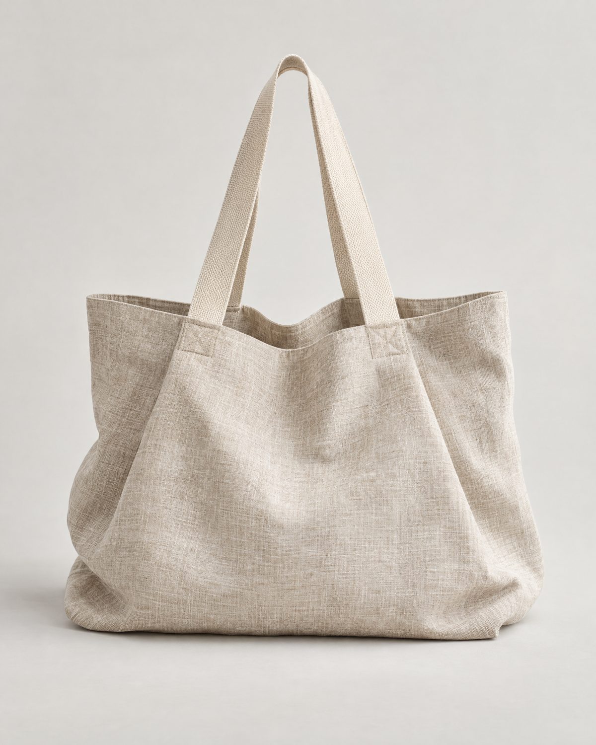 Ecru Linen Market Tote