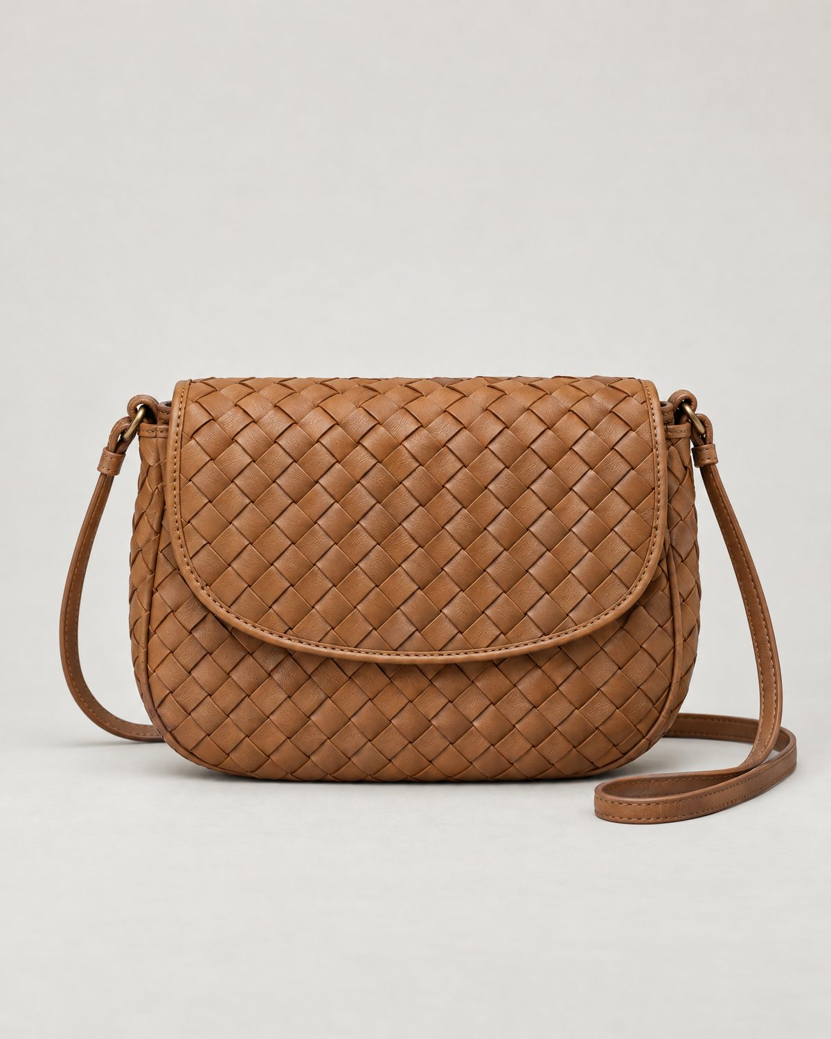 Tan Woven Crossbody