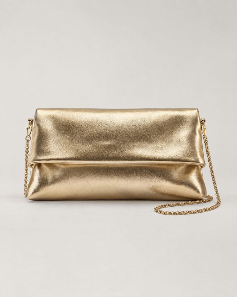 Gold Metallic Clutch