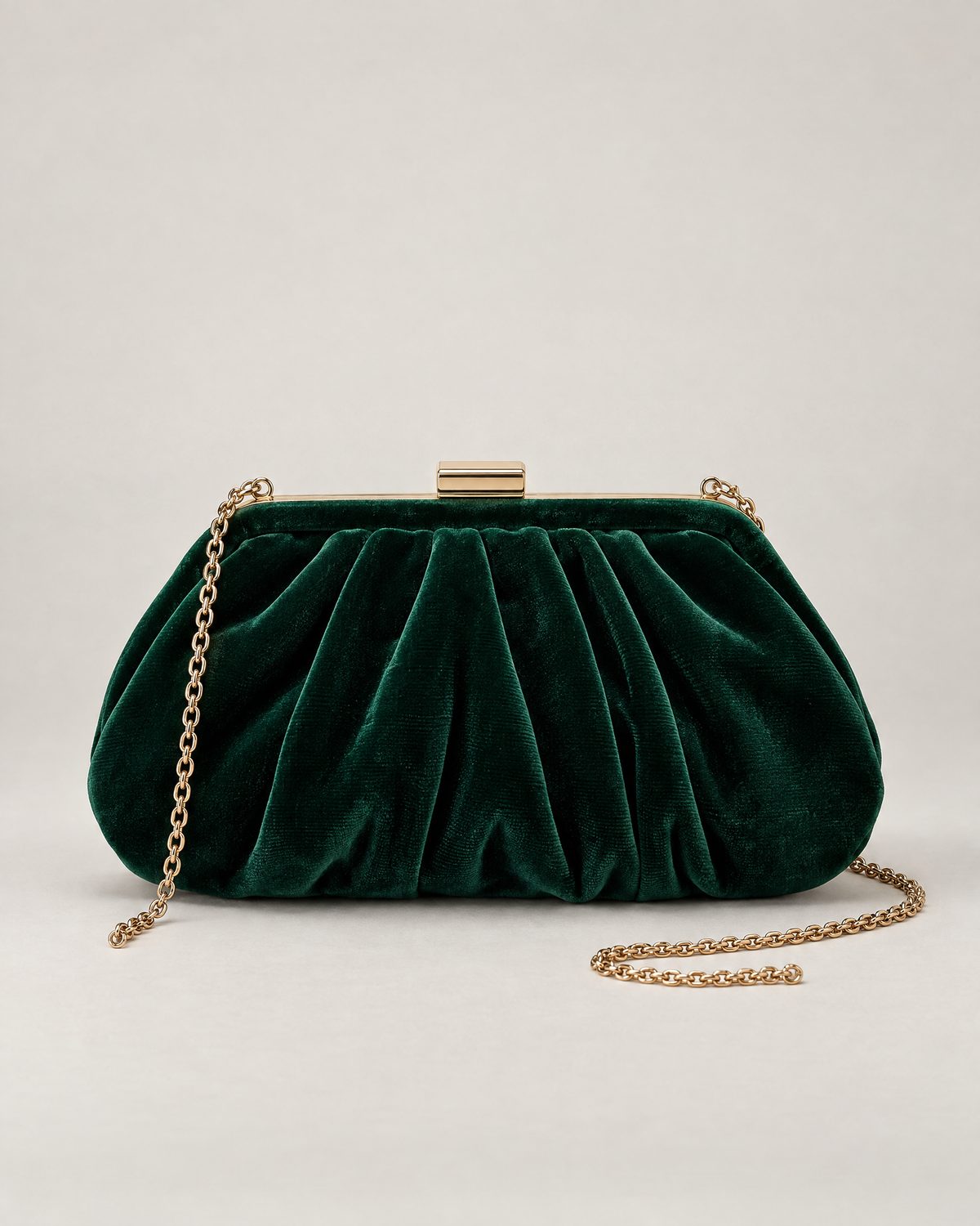 Emerald Velvet Clutch