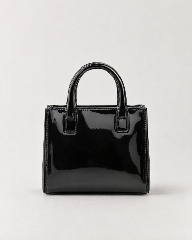 Black Patent Mini Tote