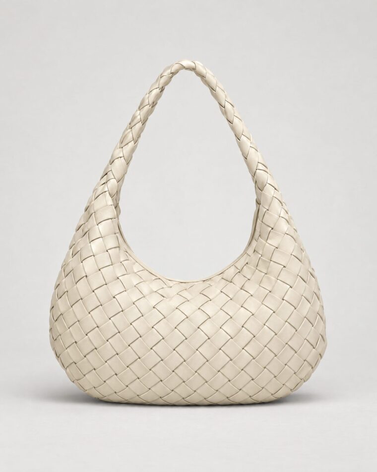 Ivory Woven Shoulder Bag