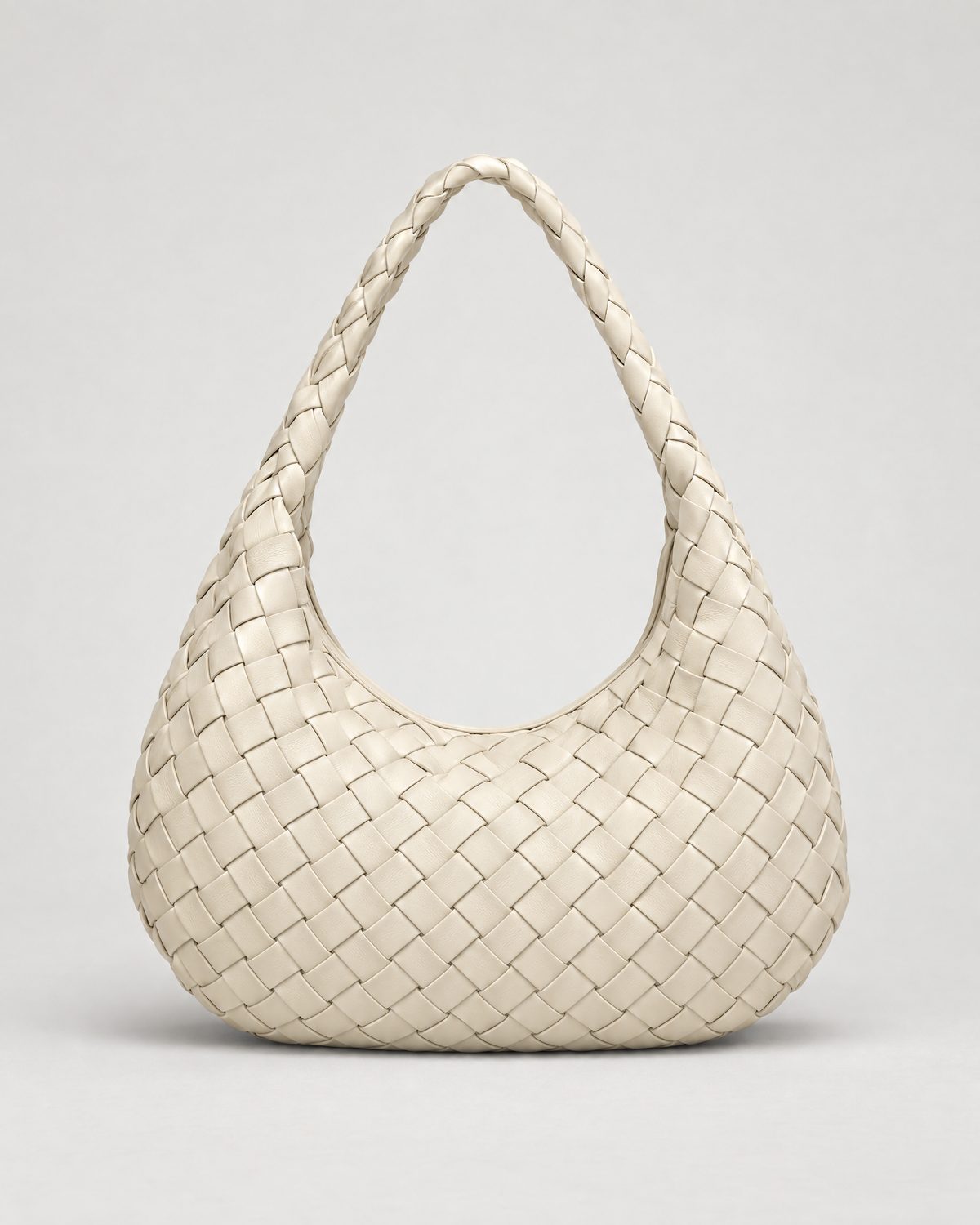 Ivory Woven Shoulder Bag
