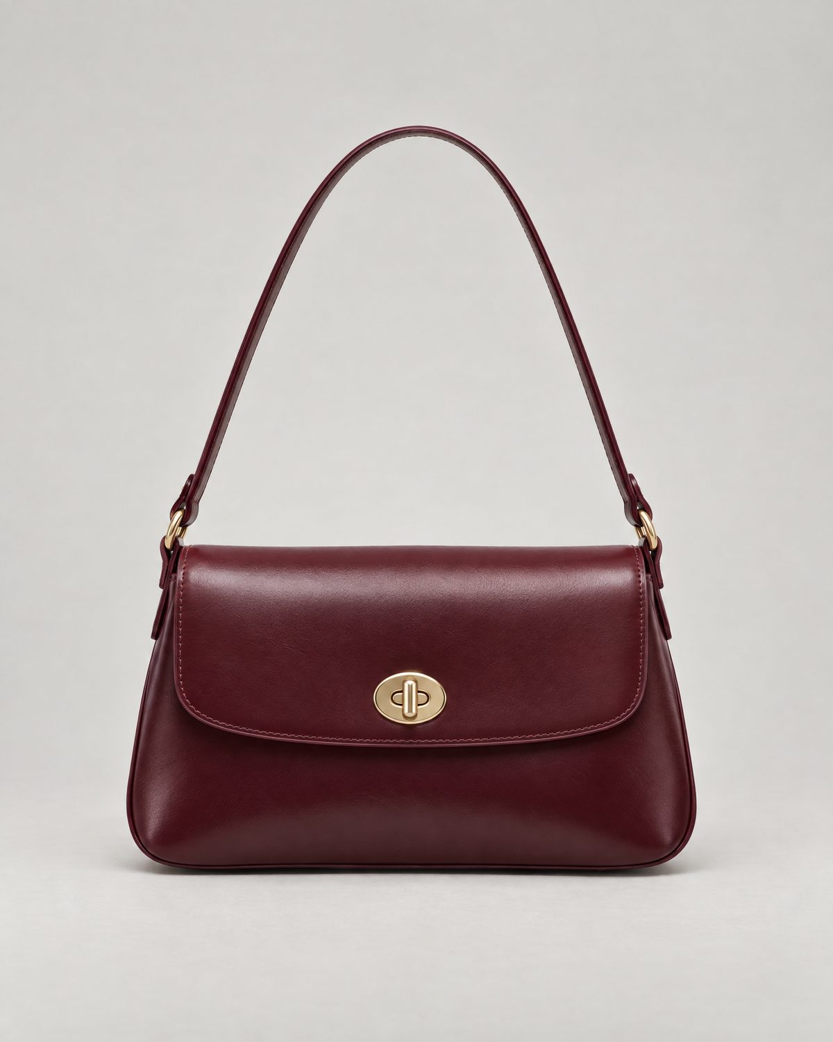 Burgundy Leather Shoulder Bag